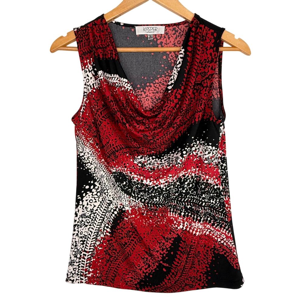 Kasper Separates Dressy Cowl Neck Tank Top Small